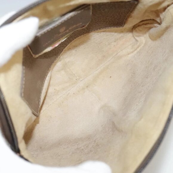 GUCCI GG Supreme Web Sherry Line Shoulder Bag PVC Beige Gold Auth 110668 - Picture 11 of 16